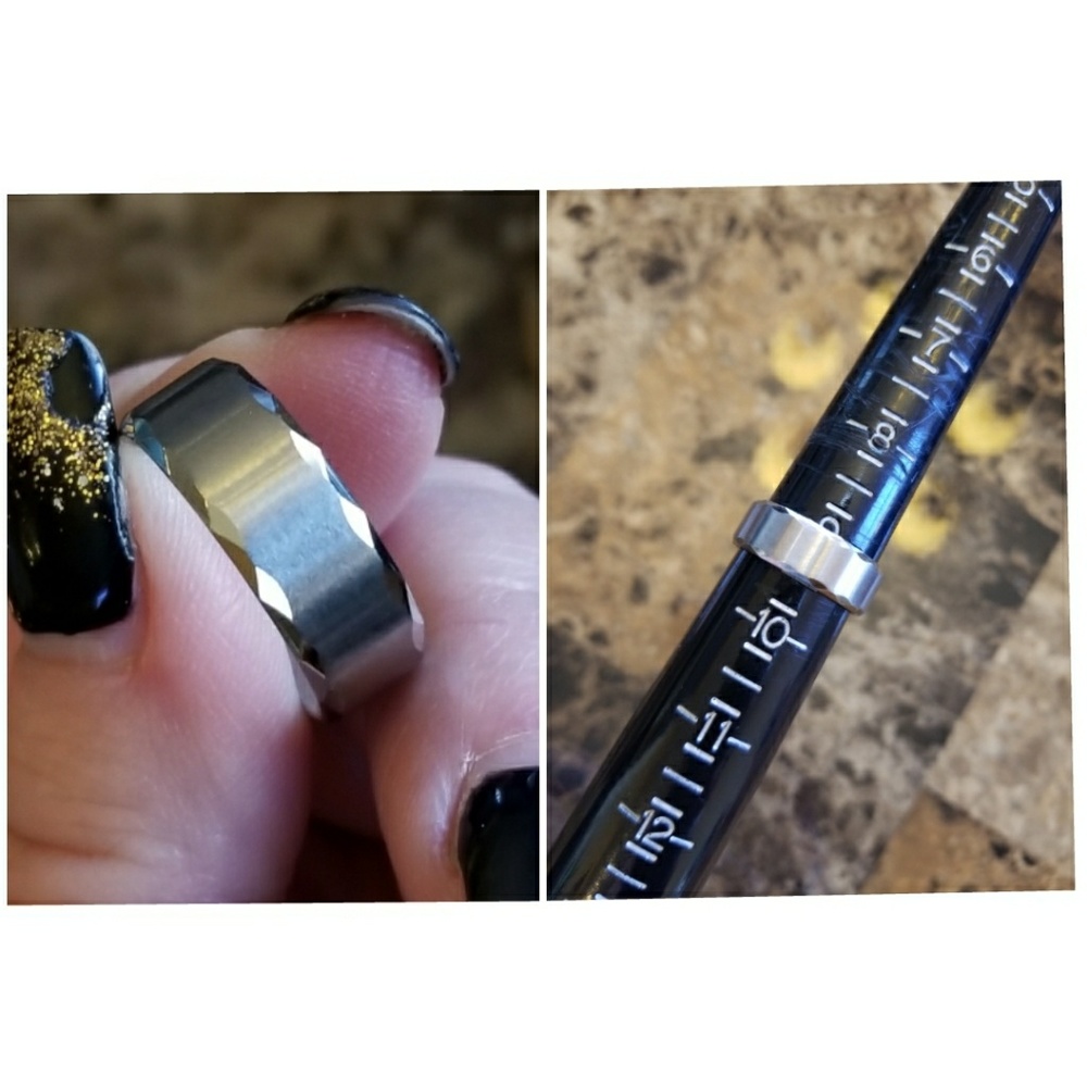 Gentlemans Tungsten carbide Ring Size 9 - Picture 4 of 4